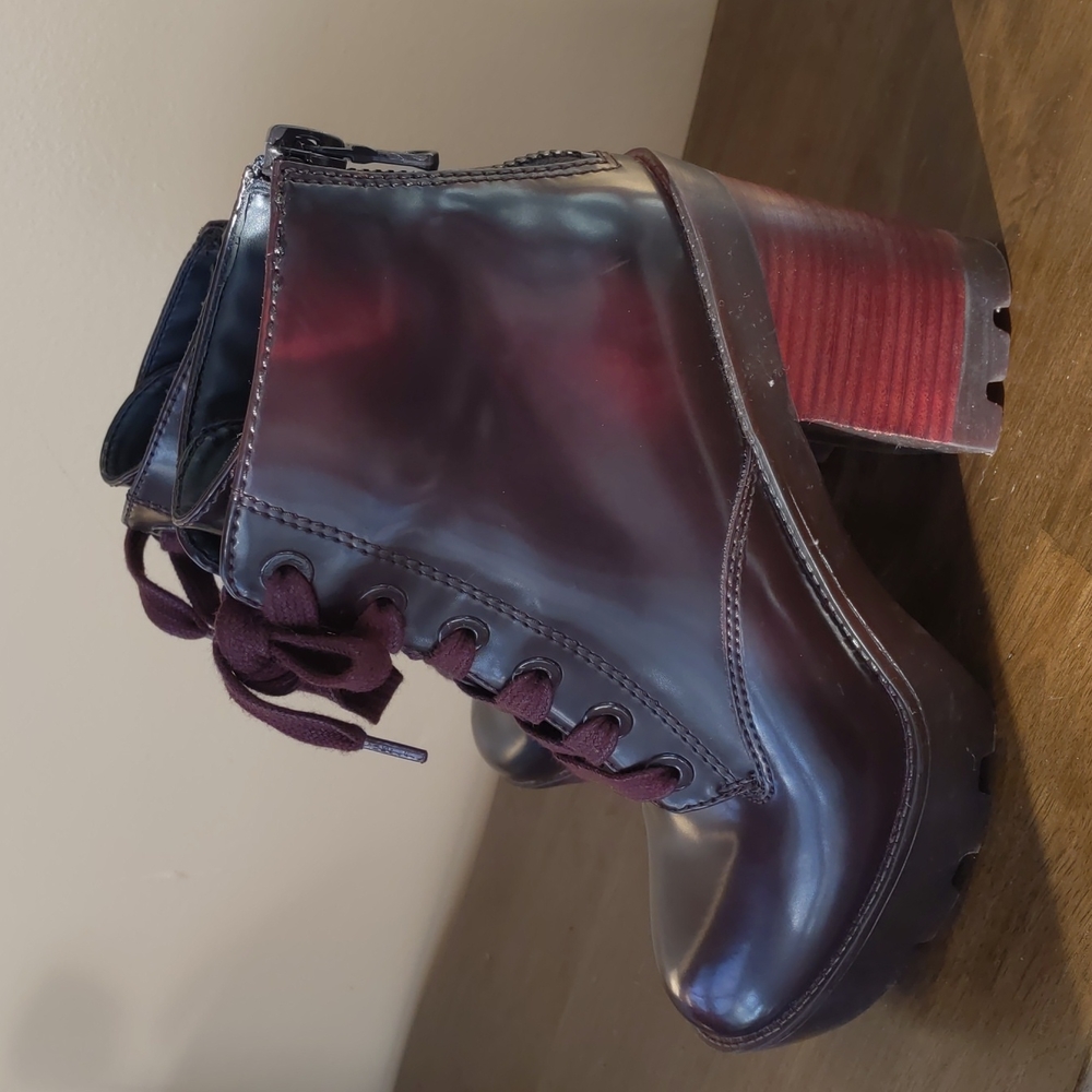 Aldo Merlot Booties Oxblood